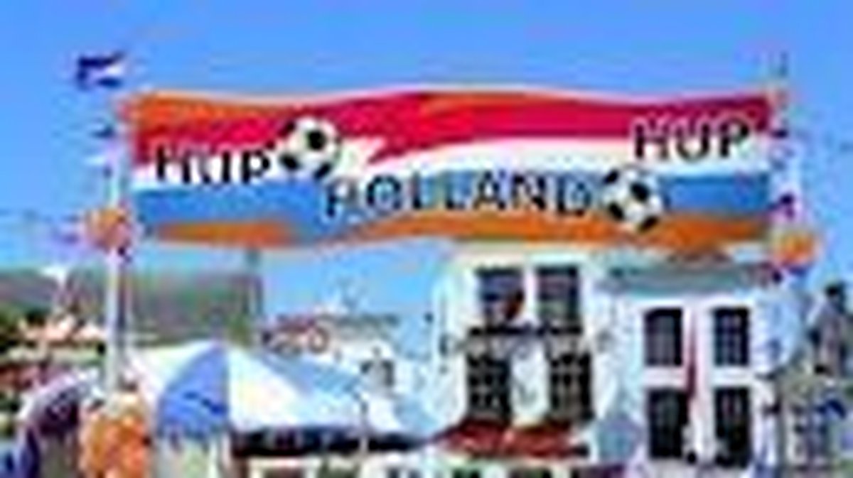 Hup Holland oranje spandoek straatbanner EK | WK